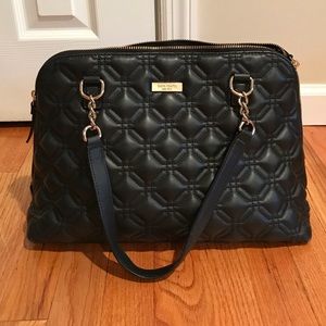 Kate Spade Black quilted leather shoulder bag